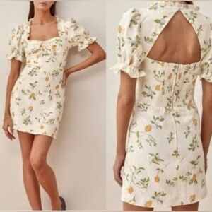 Reformation Easton Dress In Citron